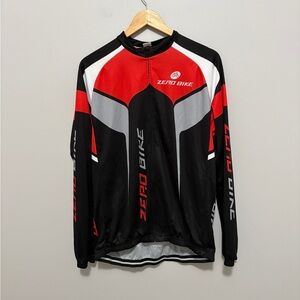 Zero Bike Red and Black Cycling Jersey Size Large